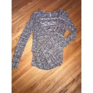 Free People Knit Surplice Sweater